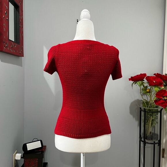 NEW Ann Taylor Silk Ribbed Open Knit Button Front Cardigan Sweater Jacket XS NWT - Picture 4 of 16